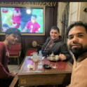 Watching Football In A Cafe